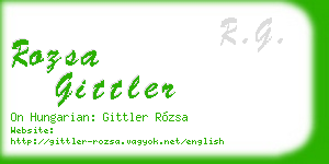 rozsa gittler business card